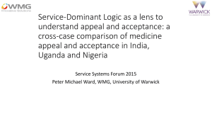 Service-Dominant Logic as a lens to understand appeal and acceptance: a
