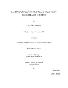 LANDSCAPE ECOLOGY, SURVIVAL AND SPACE USE OF LESSER PRAIRIE-CHICKENS