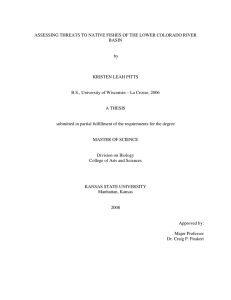 ASSESSING THREATS TO NATIVE FISHES OF THE LOWER COLORADO RIVER by