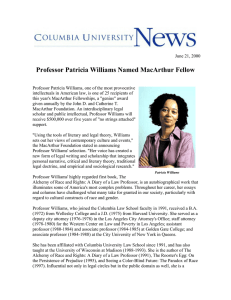 Professor Patricia Williams Named MacArthur Fellow