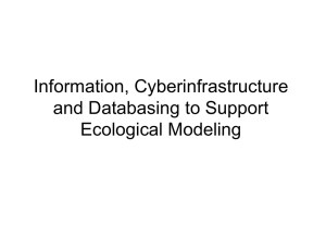 Information, Cyberinfrastructure and Databasing to Support Ecological Modeling