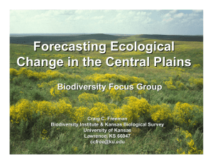 Forecasting Ecological Change in the Central Plains Biodiversity Focus Group