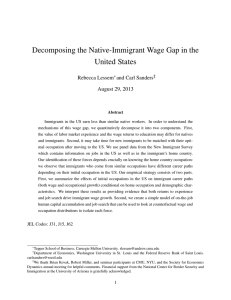 Decomposing the Native-Immigrant Wage Gap in the United States Rebecca Lessem