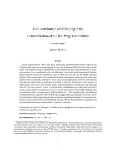 The Contribution of Offshoring to the Sarah Kroeger January 18, 2013