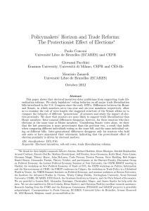 Policymakers’ Horizon and Trade Reforms: The Protectionist Effect of Elections