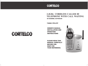 2.4GHz  CORDLESS CALLER ID TELEPHONE WITH CALL WAITING