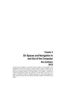 On Spaces and Navigation In and Out of the Computer Chapter 2