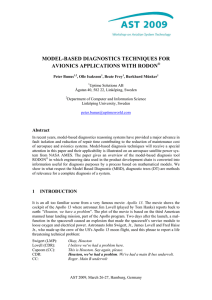 MODEL-BASED DIAGNOSTICS TECHNIQUES FOR AVIONICS APPLICATIONS WITH RODON