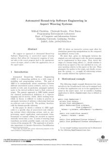 Automated Round-trip Software Engineering in Aspect Weaving Systems