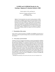 SAMBO and SAMBOdtf Results for the Ontology Alignment Evaluation Initiative 2008