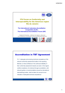 ITU Forum on Conformity and Interoperability for the Americas region