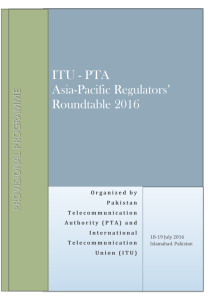 ITU - PTA Asia-Pacific Regulators’ Roundtable 2016