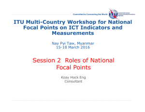 Session 2  Roles of National Focal Points