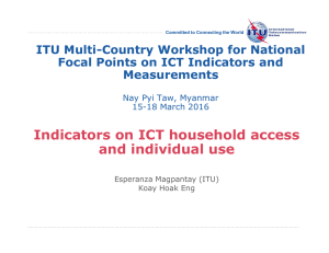 Indicators on ICT household access and individual use