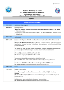 3 March 2014, Monday Regional Workshop for CIS on