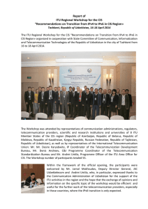 Report of ITU Regional Workshop for the CIS
