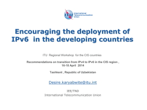 Encouraging the deployment of IPv6  in the developing countries