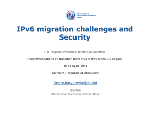 IPv6 migration challenges and Security