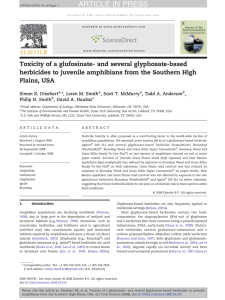 Toxicity of a glufosinate- and several glyphosate-based