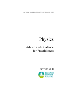 Physics  Advice and Guidance for Practitioners