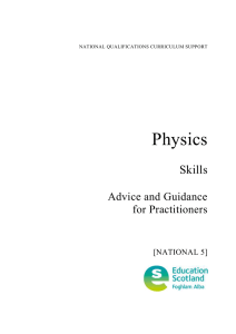 Physics  Skills Advice and Guidance
