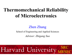 Thermomechanical Reliability of Microelectronics SRC MRSEC