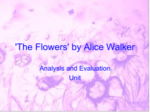 'The Flowers' by Alice Walker Analysis and Evaluation Unit