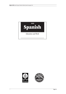Spanish Education and Work 5600 Higher Still