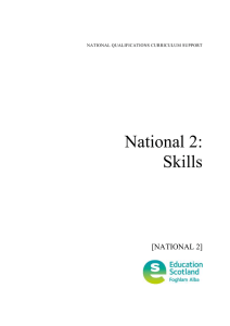National 2: Skills  [NATIONAL 2]