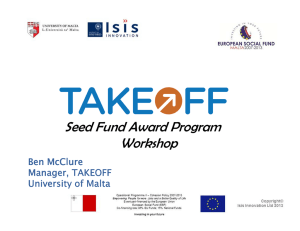 Seed Fund Award Program Workshop