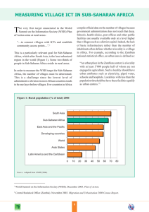 T MEASURING VILLAGE ICT IN SUB-SAHARAN AFRICA