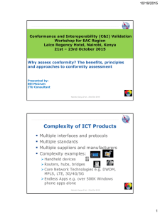 10/19/2015  Conformance and Interoperability (C&amp;I) Validation Workshop for EAC Region