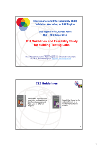 ITU Guidelines and Feasibility Study for building Testing Labs