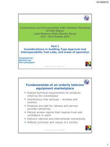 Fundamentals of an orderly telecom equipment marketplace 