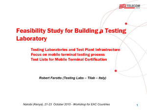 Feasibility Study for Building a Testing Laboratory