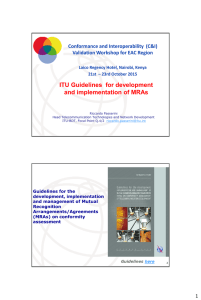 ITU Guidelines  for development and implementation of MRAs