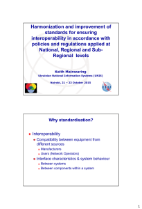Harmonization and improvement of standards for ensuring interoperability in accordance with