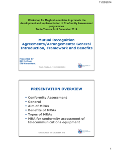 11/20/2014  Workshop for Maghreb countries to promote the