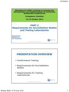 07/10/2014  Workshop for SADC countries to promote the