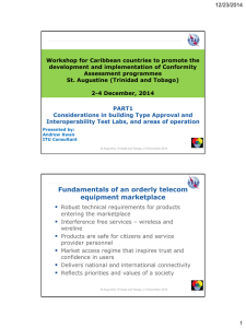 12/23/2014  Workshop for Caribbean countries to promote the