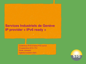 Services Industriels de Genève IP provider « IPv6 ready »