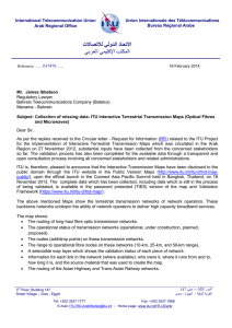 International Telecommunication Union Union Internationale des Télécommunications  Bureau Régional Arabe