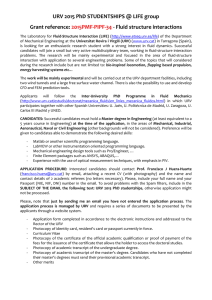 URV 2015 PhD STUDENTSHIPS @ LIFE group Grant reference: 2015PMF‐PIPF‐34
