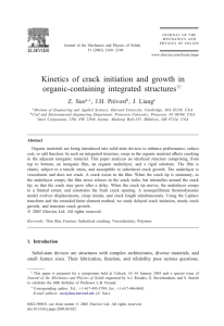 Kinetics of crack initiation and growth in organic-containing integrated structures Z. Suo