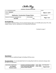 March 7, 2011 Ratification: Construction Change Orders Page 1 of 2
