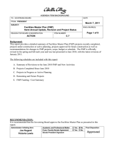 March 7, 2011 Facilities Master Plan (FMP)