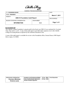 March 7, 2011 2009-10 Foundation Audit Report Page 1 of 1
