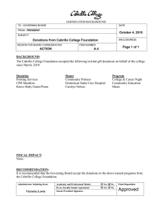 October 4, 2010 Donations from Cabrillo College Foundation Page 1 of 1