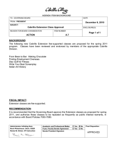 December 6, 2010 Cabrillo Extension Class Approval Page 1 of 1