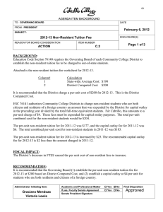 February 6, 2012 2012-13 Non-Resident Tuition Fee Page 1 of 3